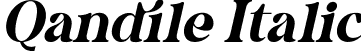 Qandile Italic font - Qandile Italic.otf