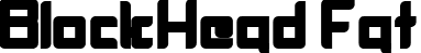 BlockHead Fat font - BlockHead_fat.ttf