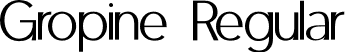 Gropine Regular font - Gropine Regular.otf