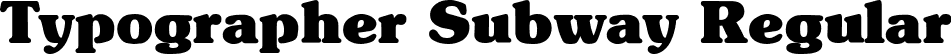 Typographer Subway Regular font - TypographerSubway-Black.ttf