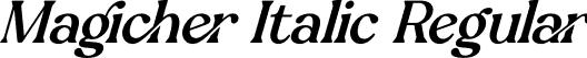 Magicher Italic Regular font - Magicher Italic.otf