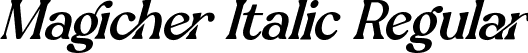 Magicher Italic Regular font - Magicher Italic.ttf