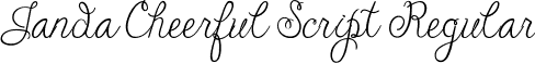 Janda Cheerful Script Regular font - JandaCheerfulScript.ttf