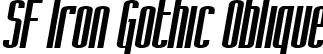 SF Iron Gothic Oblique font - SFIronGothic-Oblique.ttf