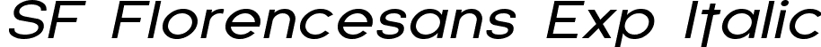 SF Florencesans Exp Italic font - SFFlorencesansExp-Italic.ttf