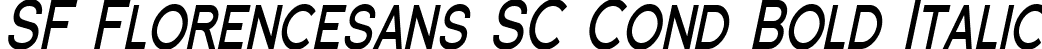 SF Florencesans SC Cond Bold Italic font - SFFlorencesansSCCond-BoldIt.ttf