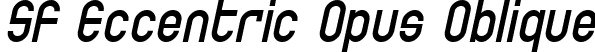 SF Eccentric Opus Oblique font - SFEccentricOpus-Oblique.ttf