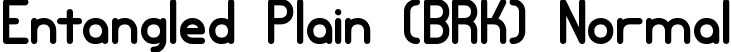 Entangled Plain (BRK) Normal font - entplain.ttf