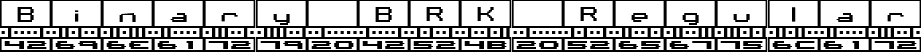 Binary BRK Regular font - binaryt.ttf