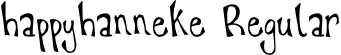 happyhanneke Regular font - happy hanneke.ttf