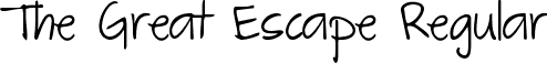 The Great Escape Regular font - TheGreatEscape.ttf