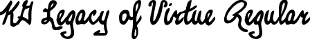 KG Legacy of Virtue Regular font - KGLegacyofVirtue.ttf