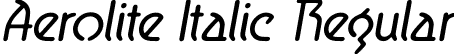 Aerolite Italic Regular font - Aerolite Italic.otf