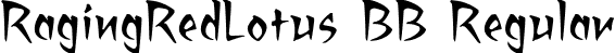 RagingRedLotus BB Regular font - RagingRedLotusBB.ttf