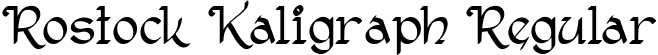 Rostock Kaligraph Regular font - Rostock Kaligraph.ttf