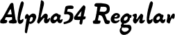 Alpha54 Regular font - Alpha54.ttf