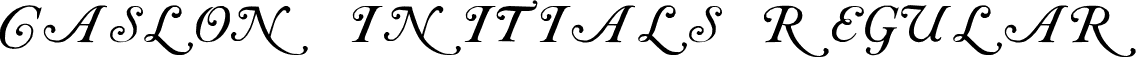 Caslon Initials Regular font - CAS_INIT.ttf