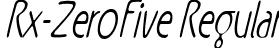 Rx-ZeroFive Regular font - RxZF__.ttf