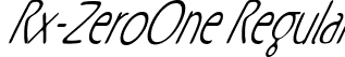 Rx-ZeroOne Regular font - RxZO__.ttf