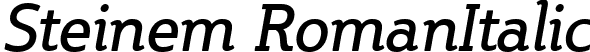 Steinem RomanItalic font - STEINEMI.ttf