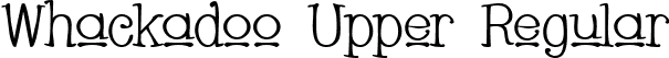 Whackadoo Upper Regular font - WHACU___.ttf