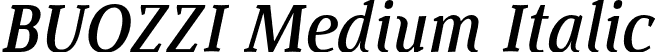 BUOZZI Medium Italic font - Buozzi Medium Italic.otf