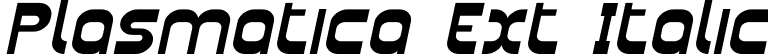 Plasmatica Ext Italic font - Plasma08.ttf