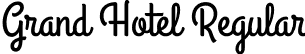 Grand Hotel Regular font - GrandHotel-Regular.ttf