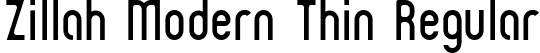 Zillah Modern Thin Regular font - ZILLMT__.ttf