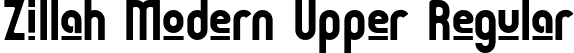 Zillah Modern Upper Regular font - ZILLMU__.ttf