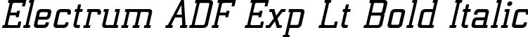 Electrum ADF Exp Lt Bold Italic font - ElectrumADFExp-SemiBoldOblique.otf