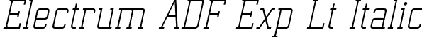 Electrum ADF Exp Lt Italic font - ElectrumADFExp-LightOblique.otf