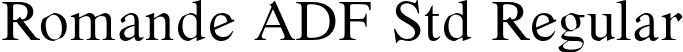 Romande ADF Std Regular font - RomandeADFStd-Regular.otf