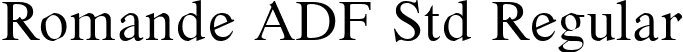 Romande ADF Std Regular font - RomandeADFStd-Regular.ttf