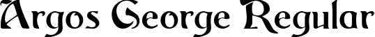 Argos George Regular font - ArgosGeorge.ttf