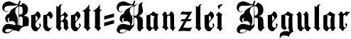 Beckett-Kanzlei Regular font - Beckett-Kanzlei.ttf