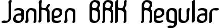 Janken BRK Regular font - janken.ttf