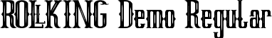 RollKing Demo Regular font - RollKingDemoRegular.ttf