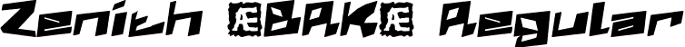 Zenith (BRK) Regular font - zenith.ttf