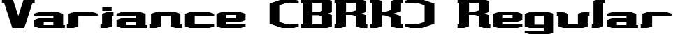 Variance (BRK) Regular font - variance.ttf