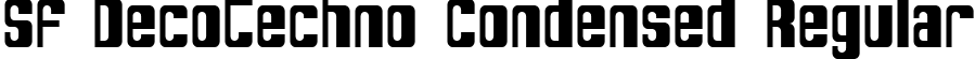 SF DecoTechno Condensed Regular font - SFDecoTechnoCondensed.ttf