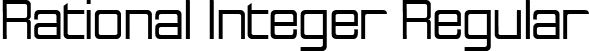 Rational Integer Regular font - ratio___.ttf