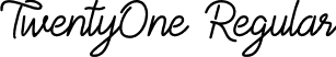 TwentyOne Regular font - TwentyOne.otf