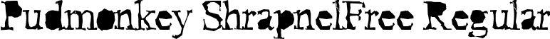 Pudmonkey ShrapnelFree Regular font - PUDMSF__.TTF