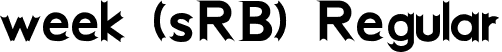 week (sRB) Regular font - week(sRB).TTF