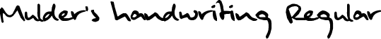 Mulder's handwriting Regular font - mulders-handwriting.otf