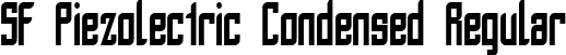 SF Piezolectric Condensed Regular font - SFPiezolectricCondensed.ttf