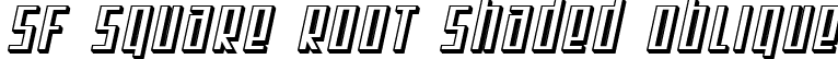 SF Square Root Shaded Oblique font - SFSquareRootShaded-Oblique.ttf