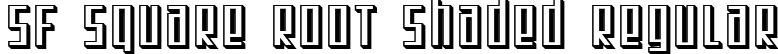 SF Square Root Shaded Regular font - SFSquareRootShaded.ttf