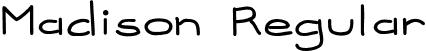 Madison Regular font - madison.ttf